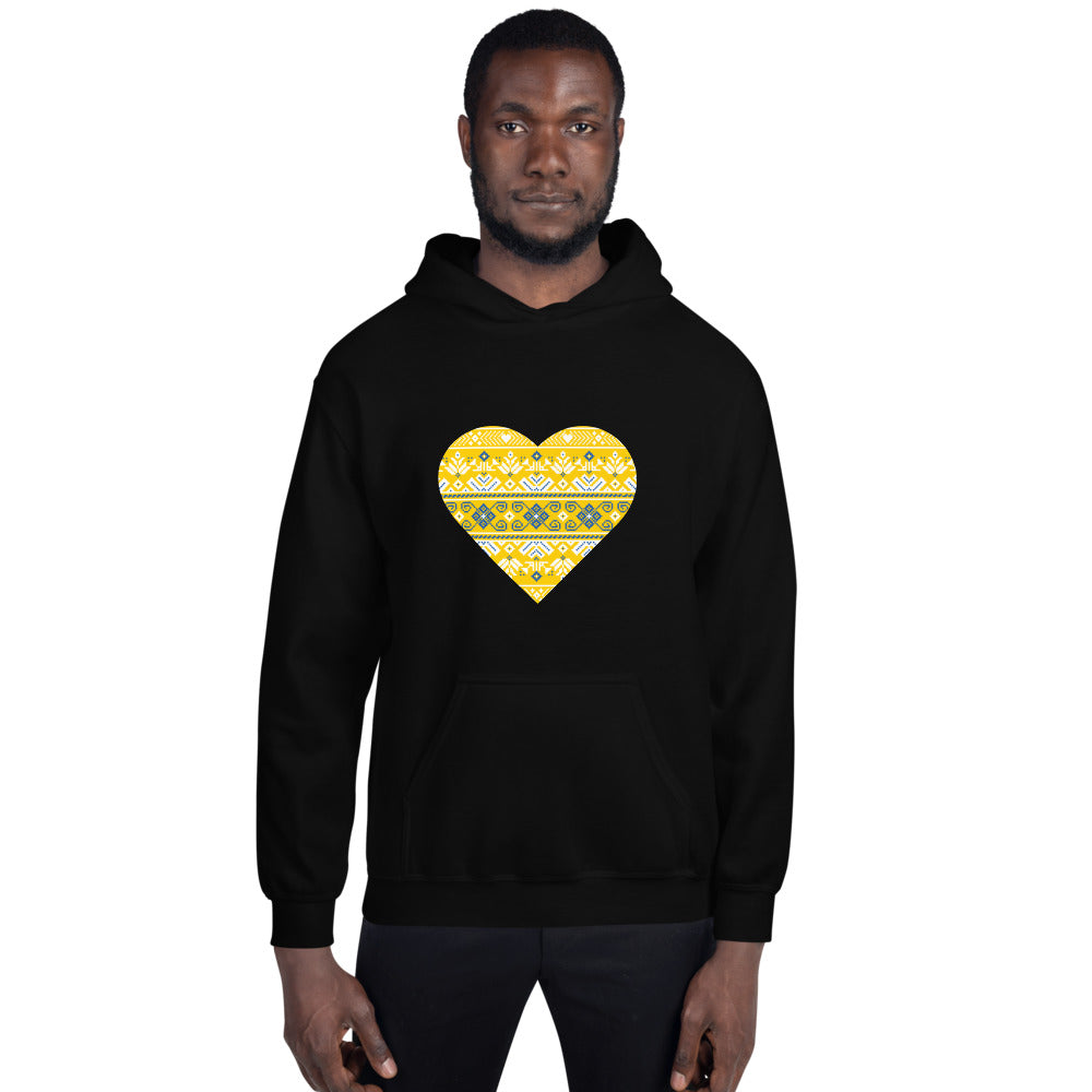 Unisex Hoodie "Vyshyvanka heart"