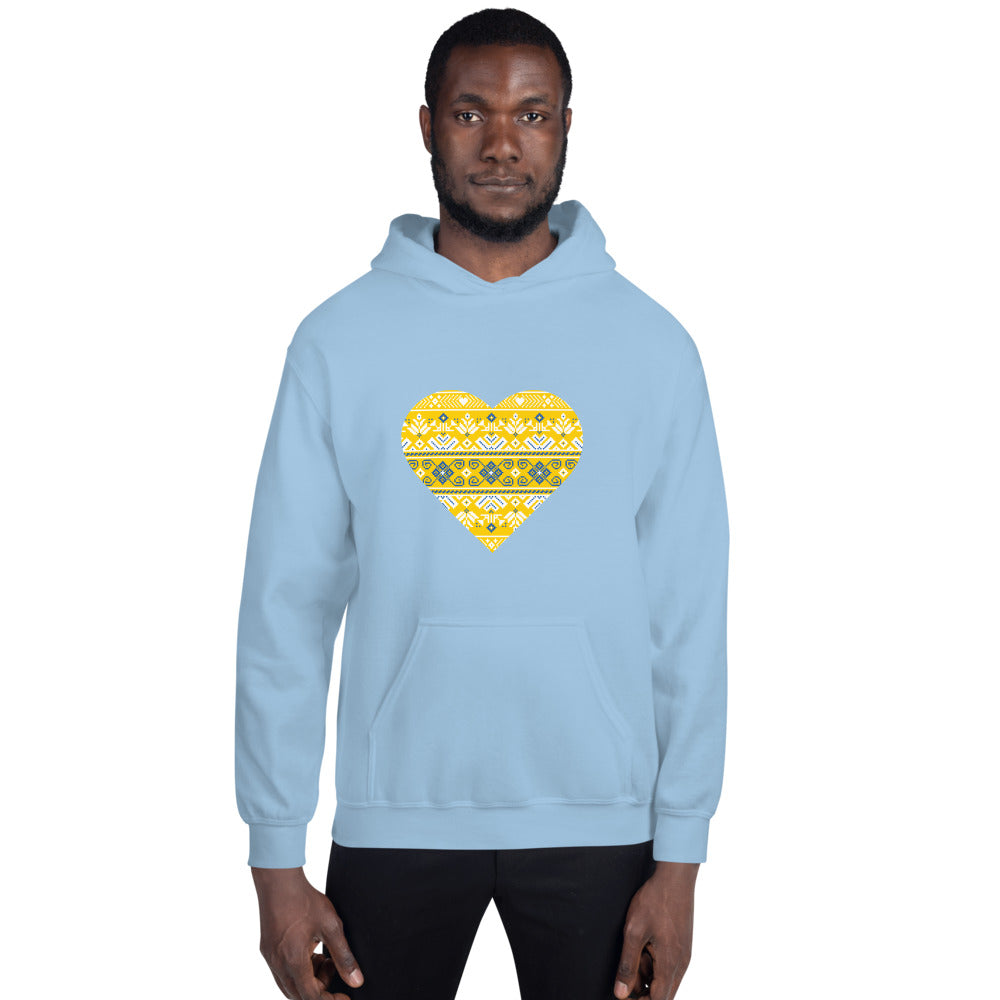 Unisex Hoodie "Vyshyvanka heart"