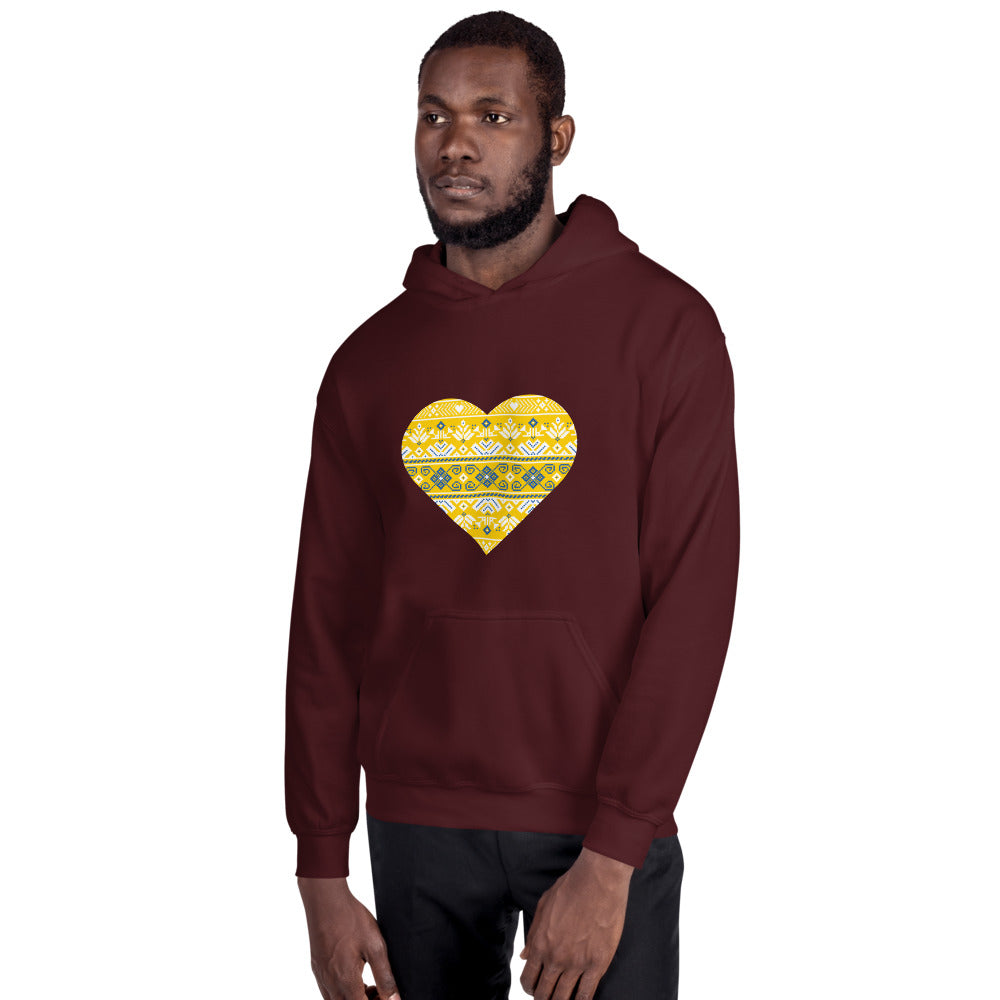 Unisex Hoodie "Vyshyvanka heart"