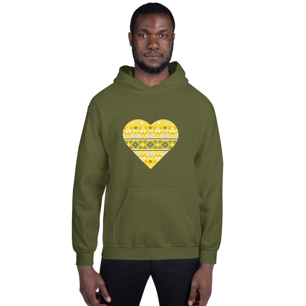 Unisex Hoodie "Vyshyvanka heart"