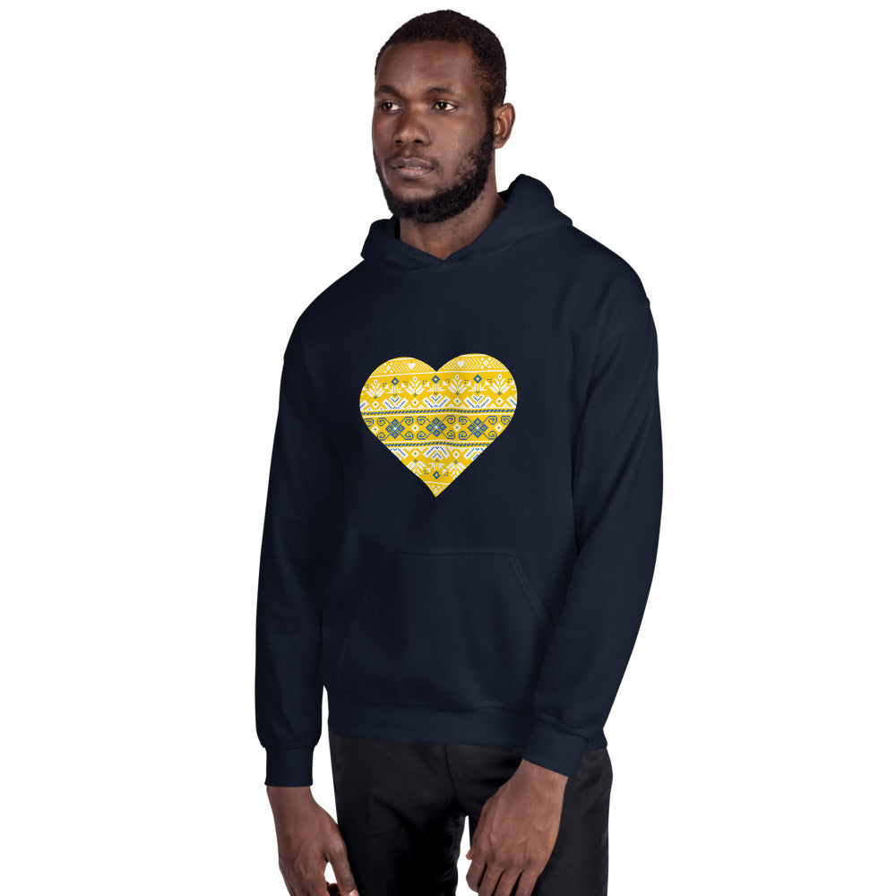 Unisex Hoodie "Vyshyvanka heart"