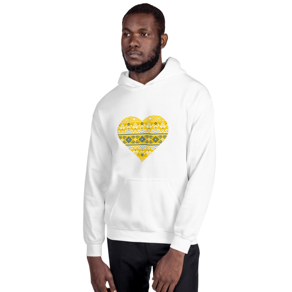 Unisex Hoodie "Vyshyvanka heart"