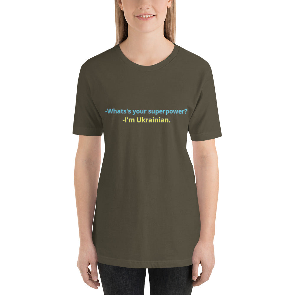 Unisex t-shirt  "Ukrainian is my superpower"