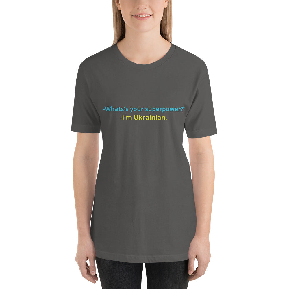 Unisex t-shirt  "Ukrainian is my superpower"