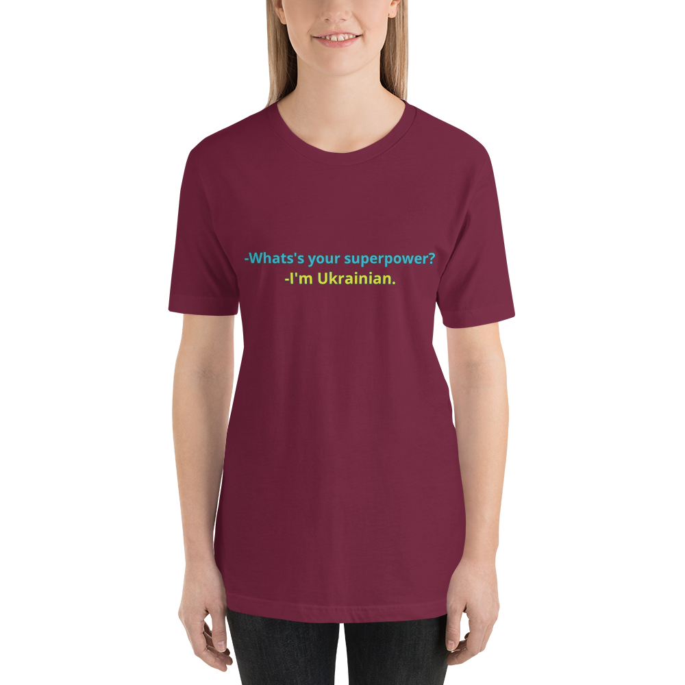 Unisex t-shirt  "Ukrainian is my superpower"