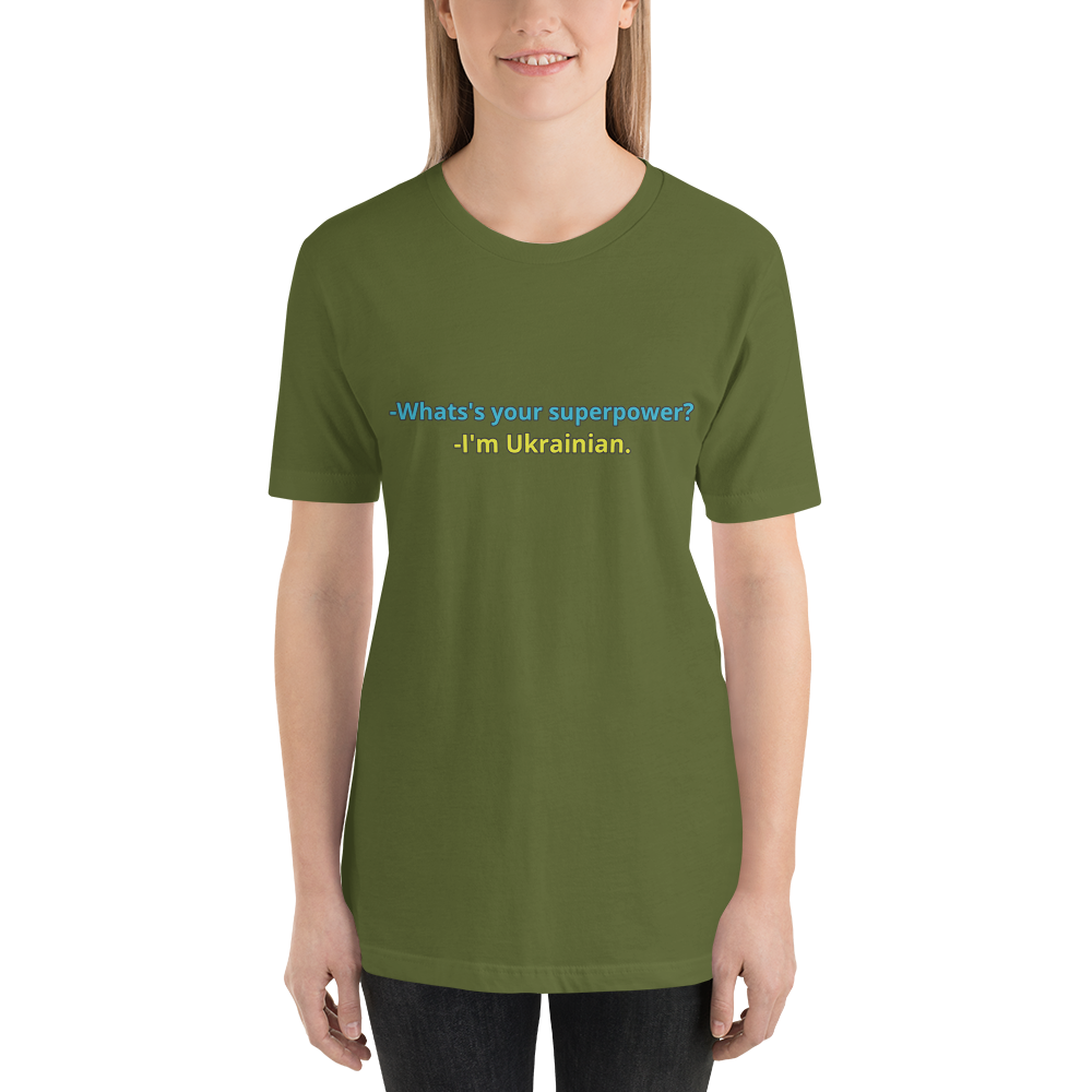 Unisex t-shirt  "Ukrainian is my superpower"