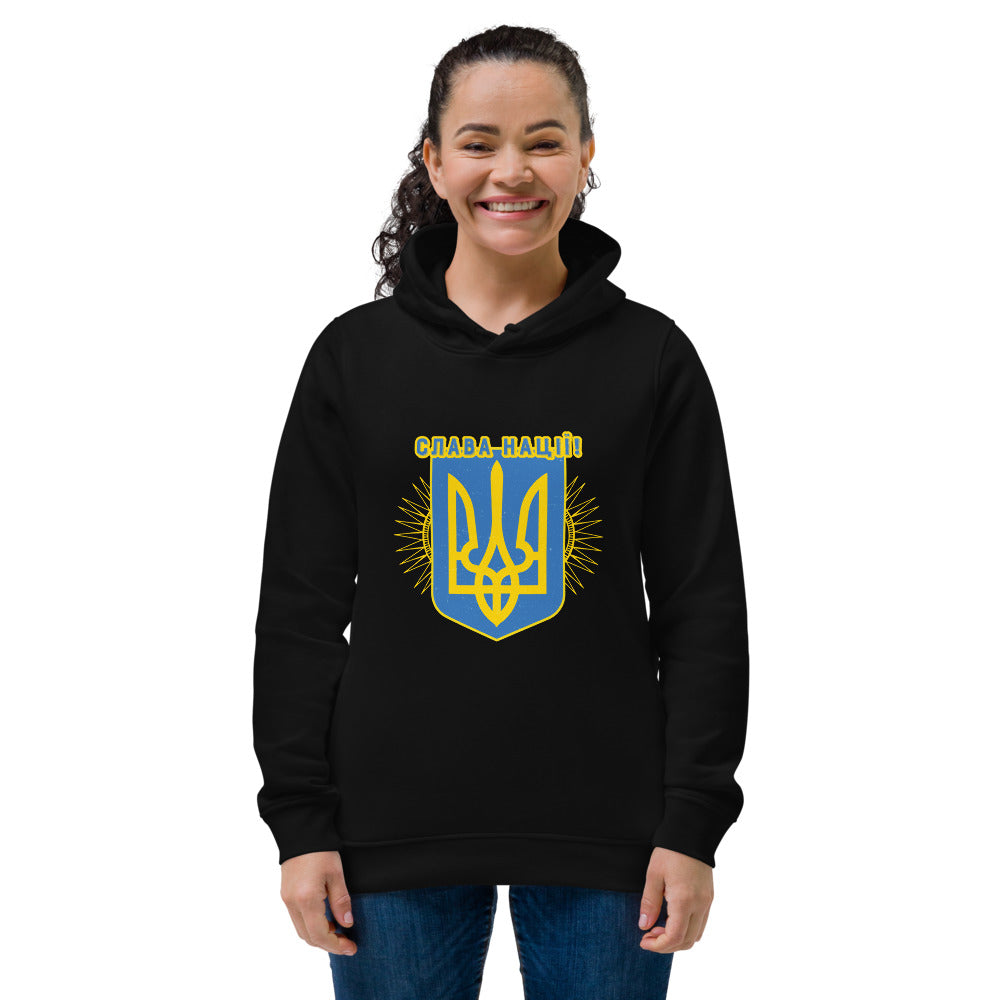 Women's eco fitted hoodie "Слава Україні"