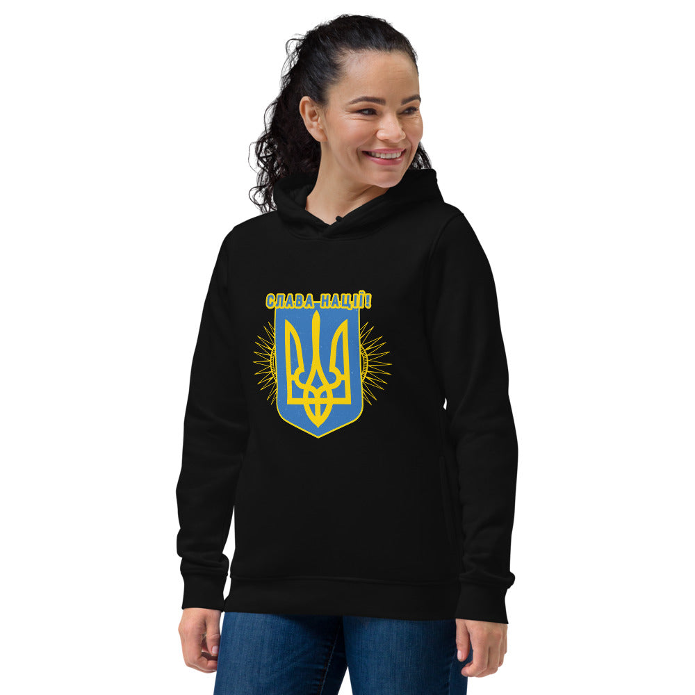 Women's eco fitted hoodie "Слава Україні"