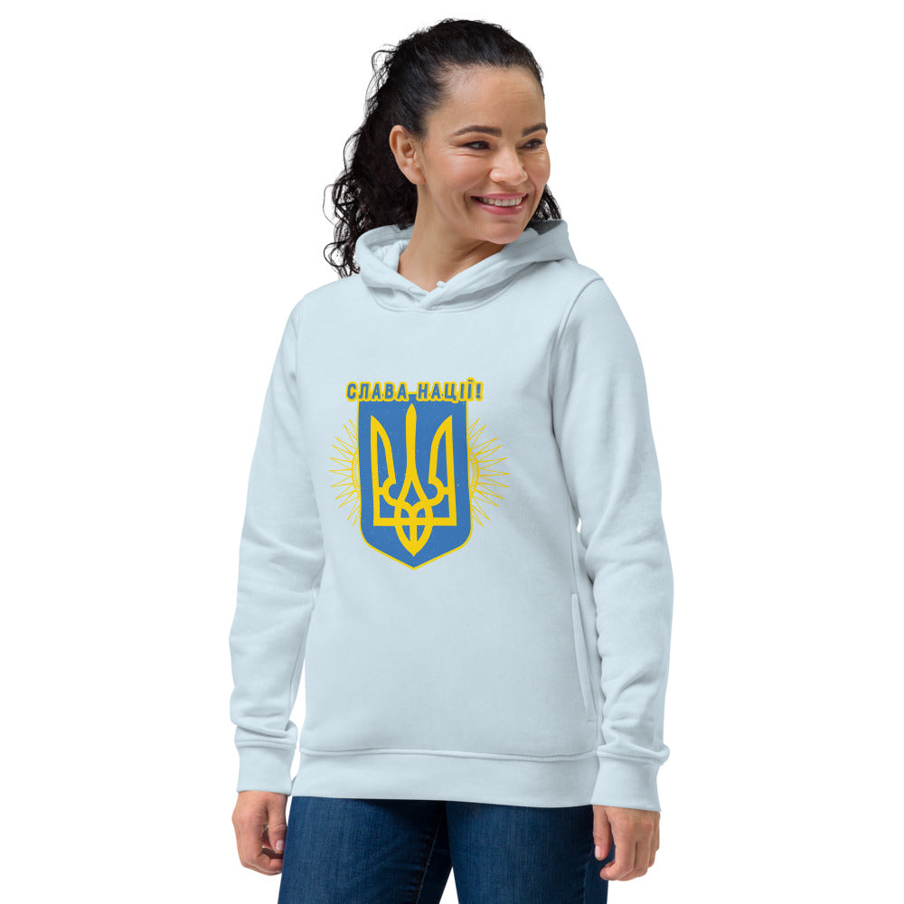 Women's eco fitted hoodie "Слава Україні"