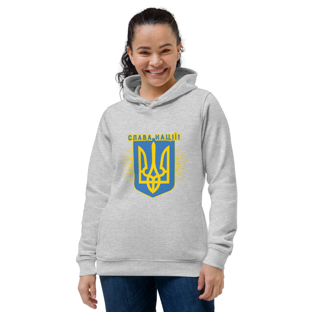 Women's eco fitted hoodie "Слава Україні"