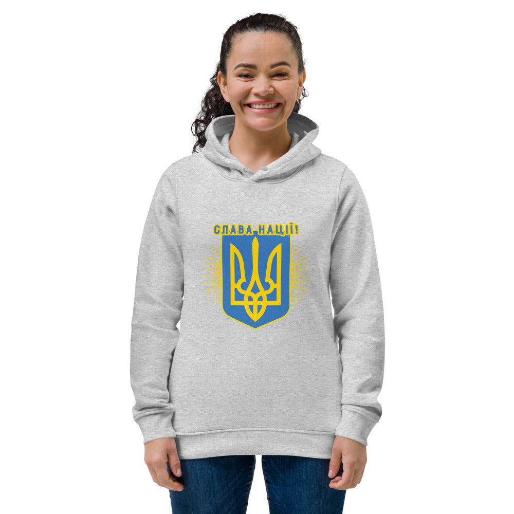 Women's eco fitted hoodie "Слава Україні"