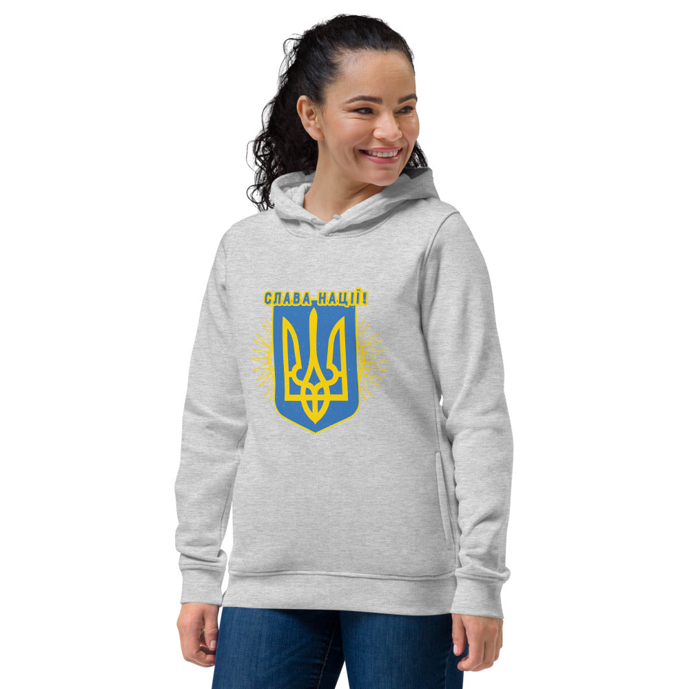 Women's eco fitted hoodie "Слава Україні"