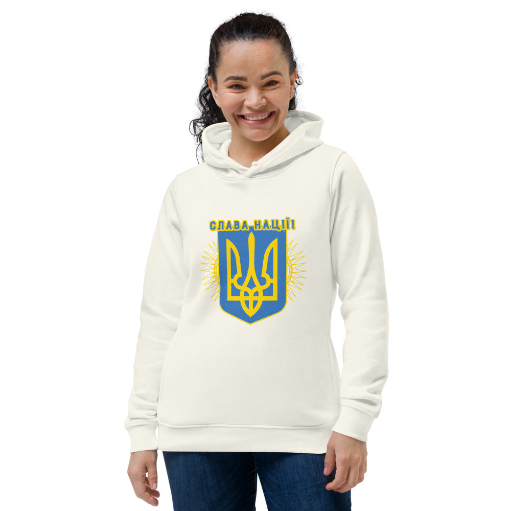 Women's eco fitted hoodie "Слава Україні"