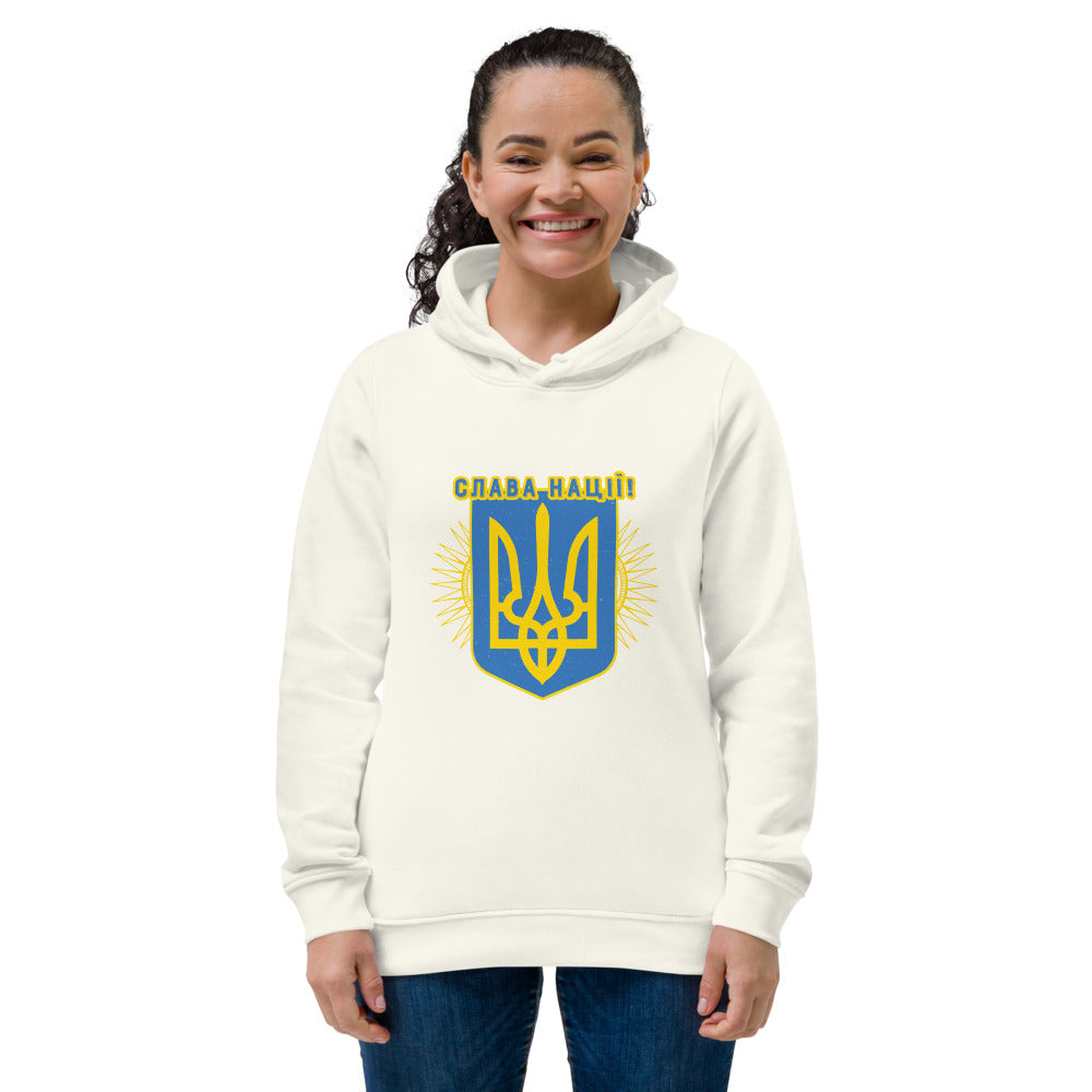 Women's eco fitted hoodie "Слава Україні"