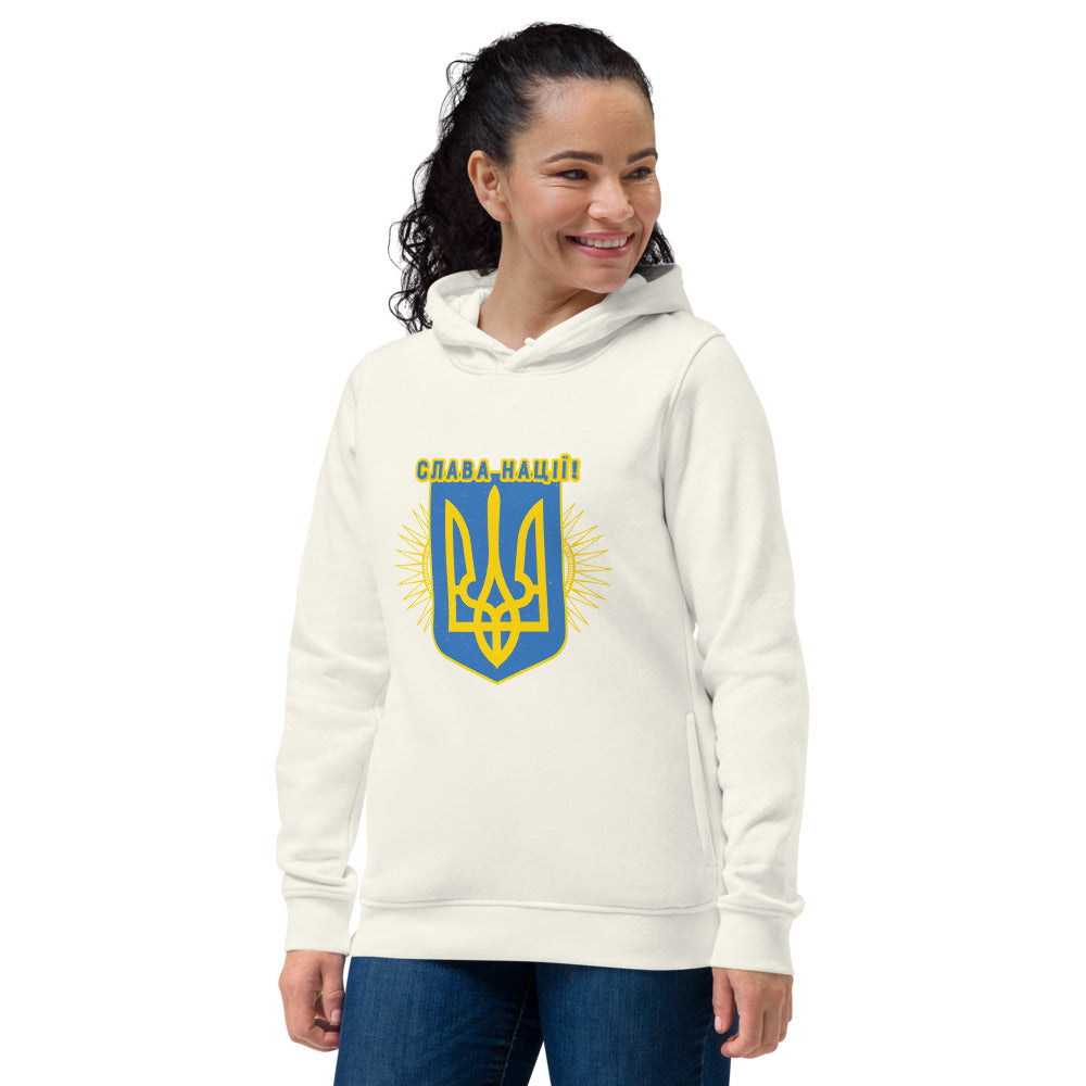 Women's eco fitted hoodie "Слава Україні"