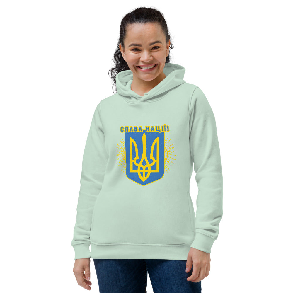 Women's eco fitted hoodie "Слава Україні"