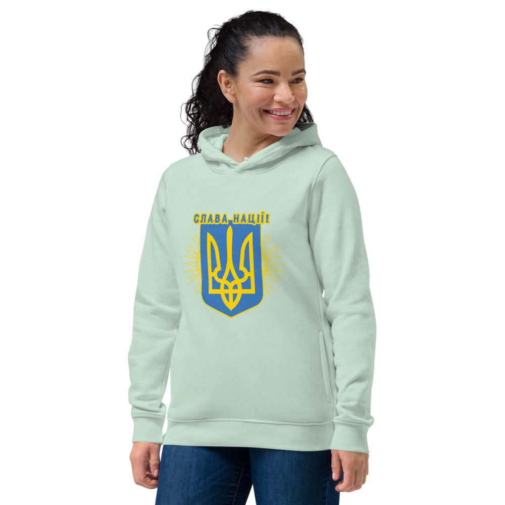 Women's eco fitted hoodie "Слава Україні"