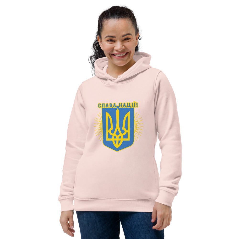 Women's eco fitted hoodie "Слава Україні"