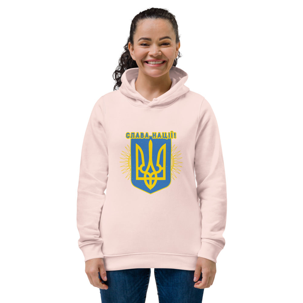 Women's eco fitted hoodie "Слава Україні"