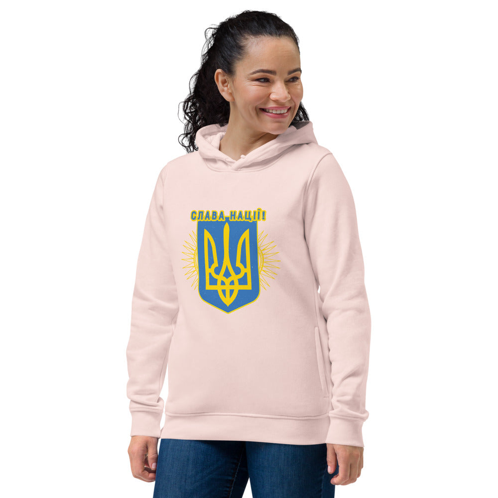 Women's eco fitted hoodie "Слава Україні"