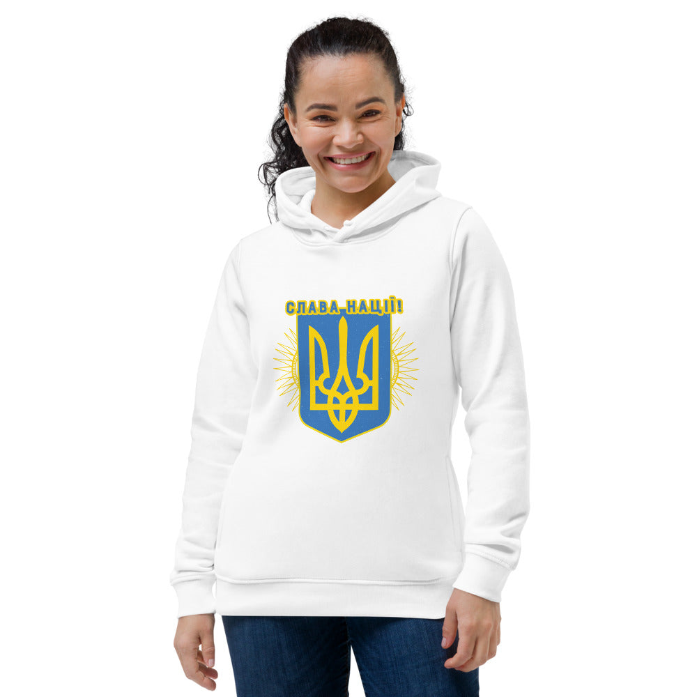 Women's eco fitted hoodie "Слава Україні"