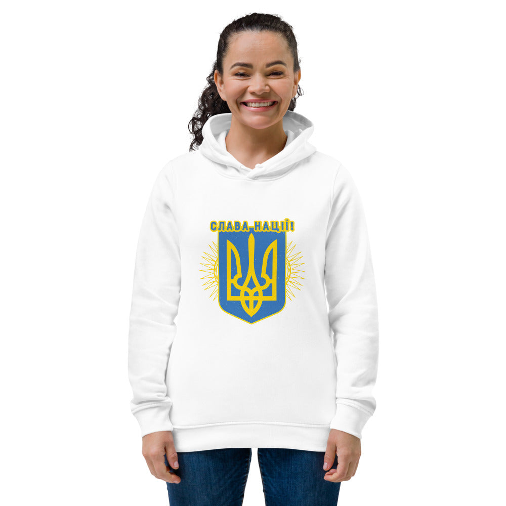 Women's eco fitted hoodie "Слава Україні"