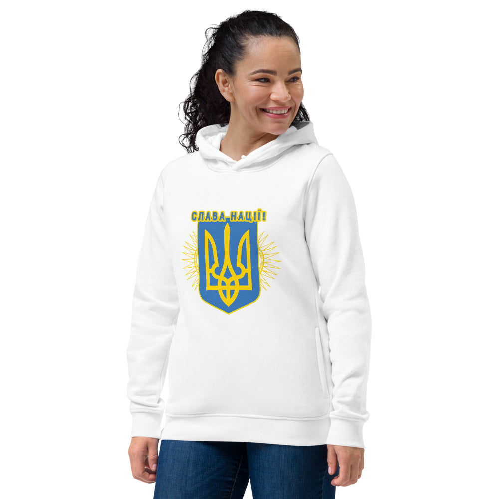 Women's eco fitted hoodie "Слава Україні"