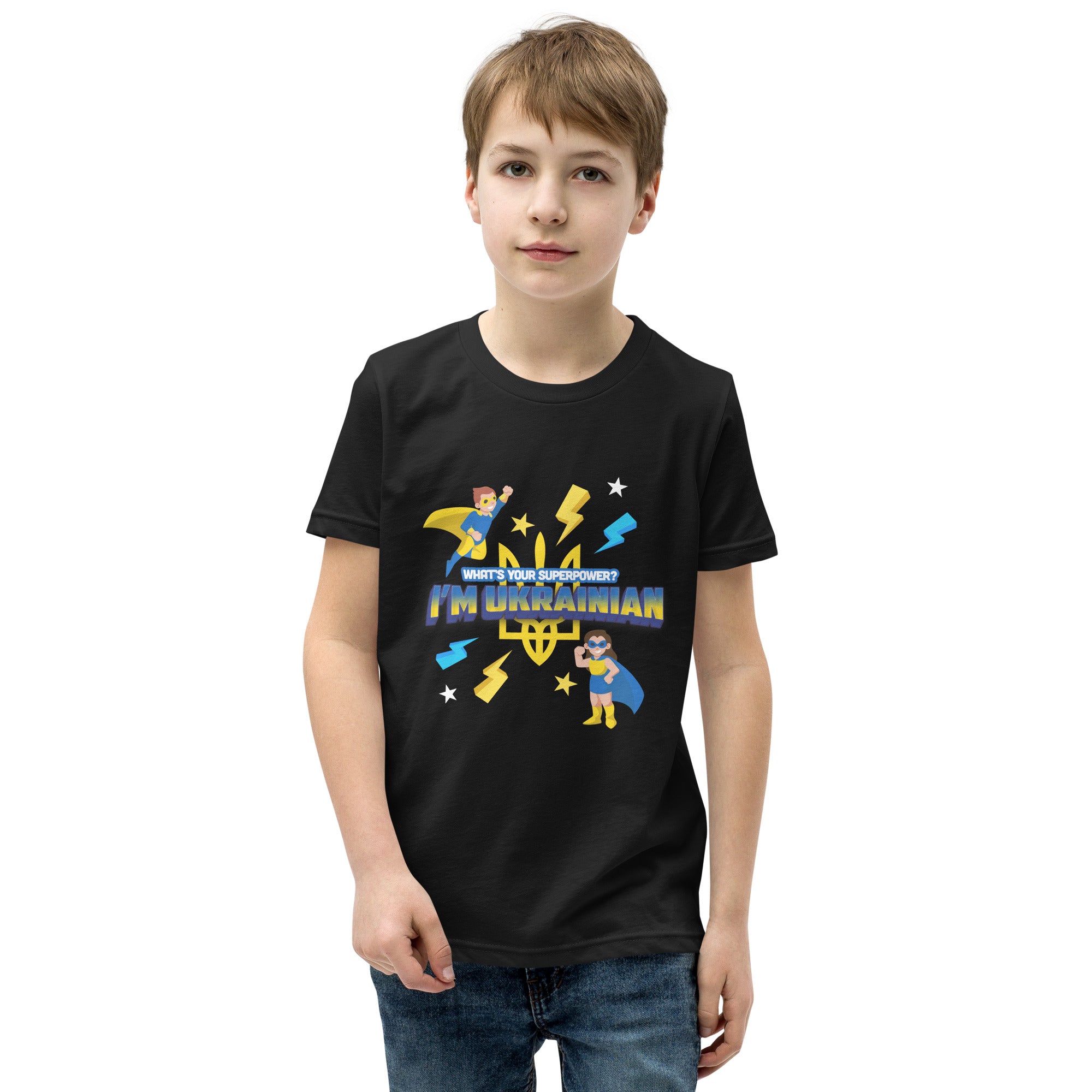 Youth Short Sleeve T-Shirt "Ukrainian hero"