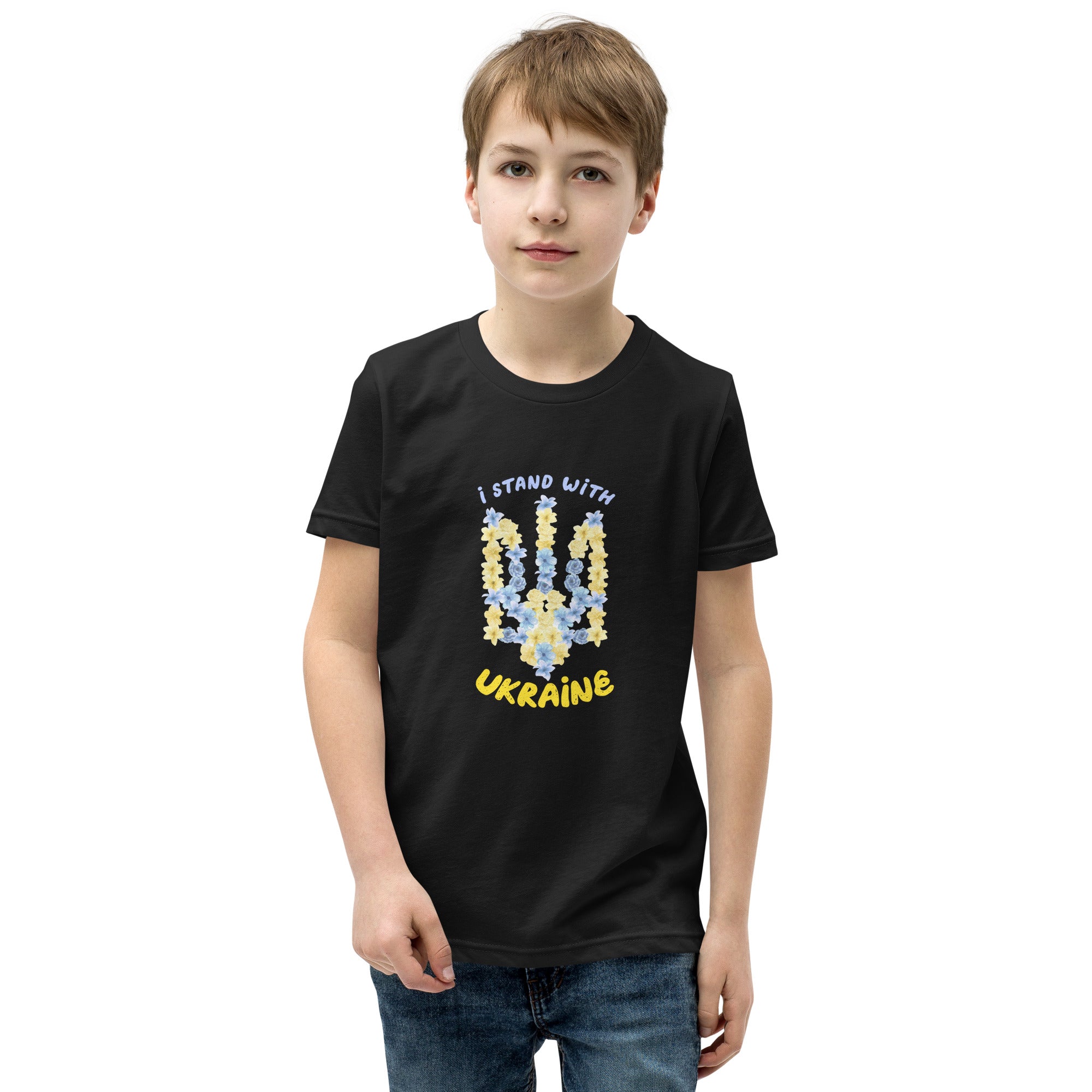 Youth Short Sleeve T-Shirt "I stand with Ukraine"