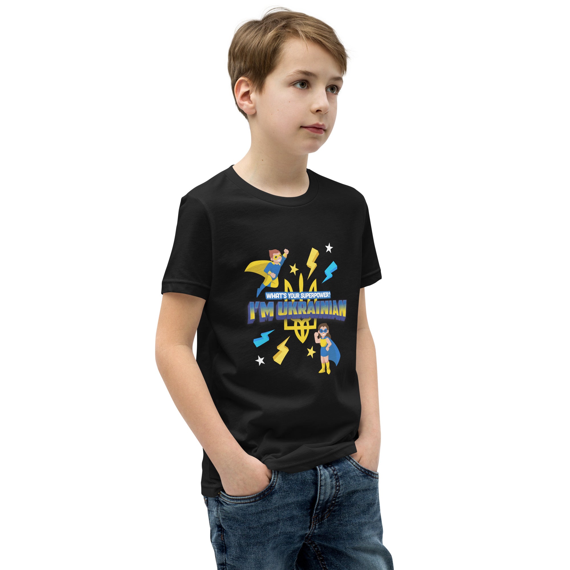 Youth Short Sleeve T-Shirt "Ukrainian hero"