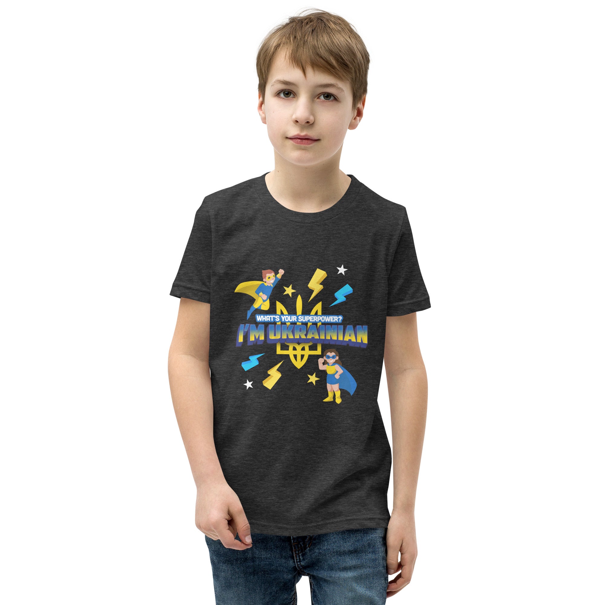 Youth Short Sleeve T-Shirt "Ukrainian hero"