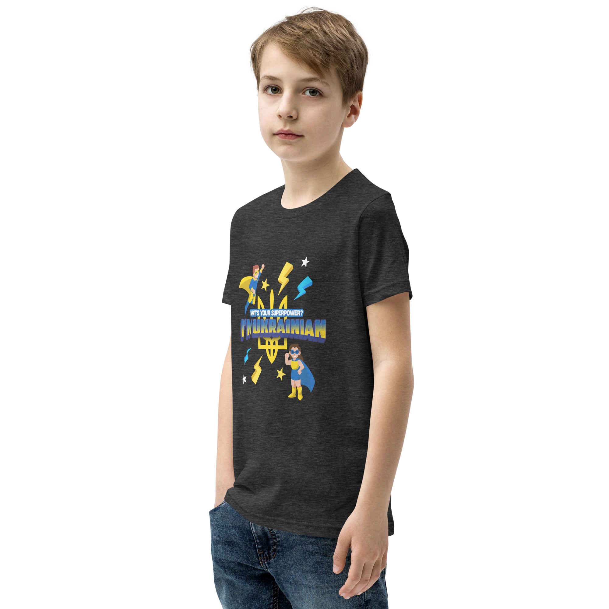 Youth Short Sleeve T-Shirt "Ukrainian hero"