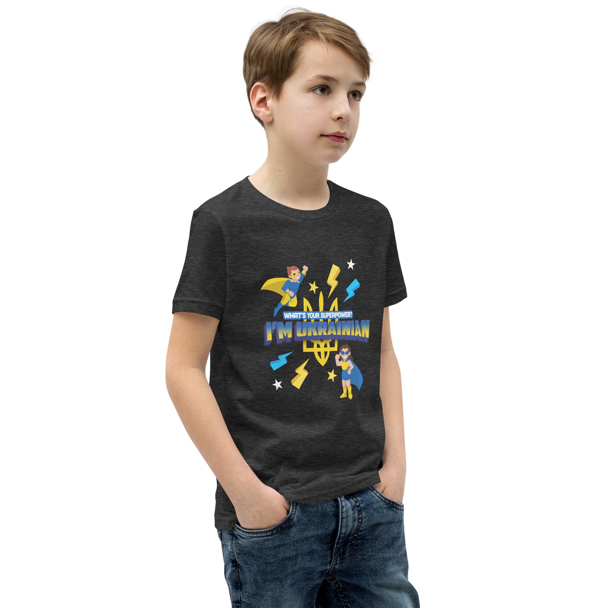 Youth Short Sleeve T-Shirt "Ukrainian hero"