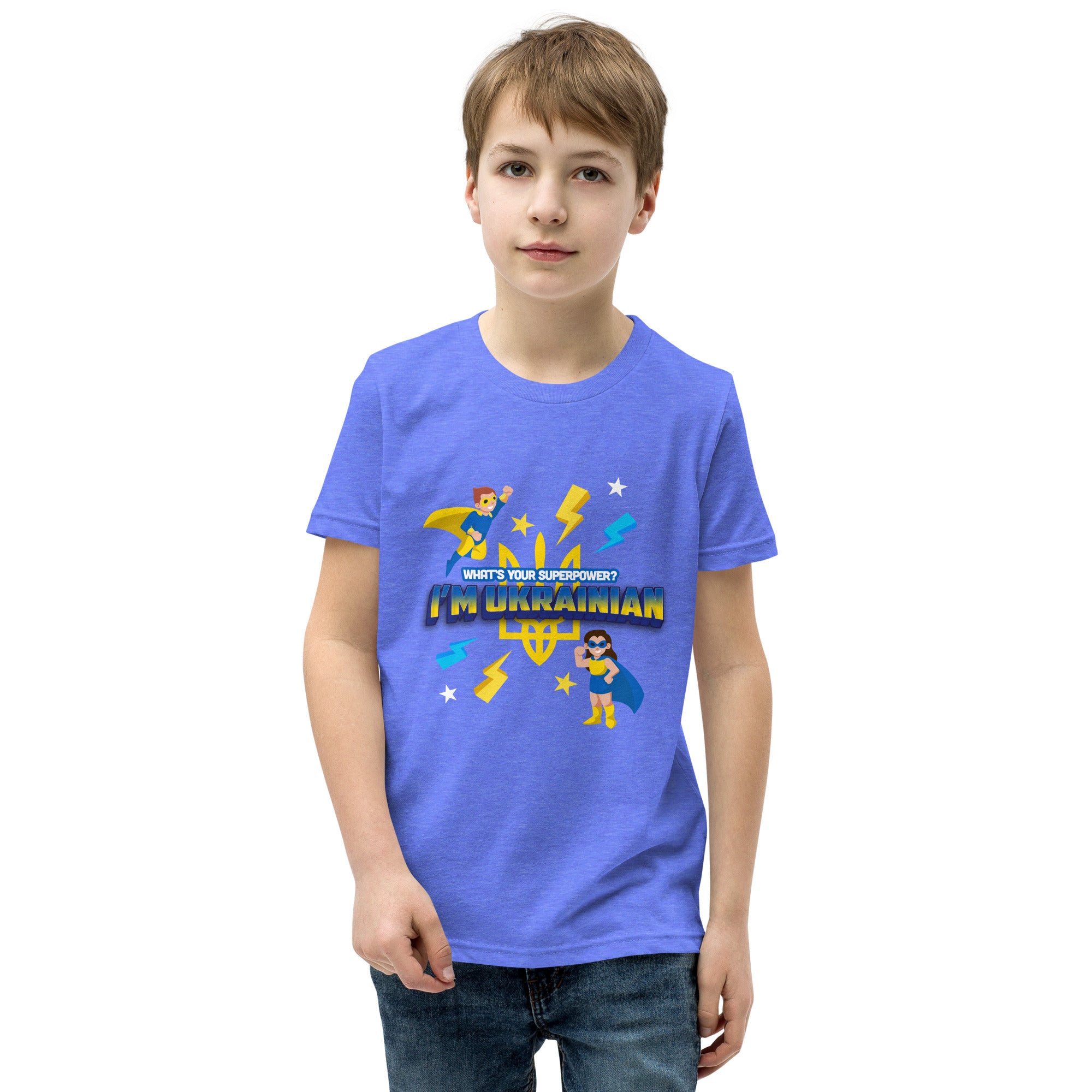 Youth Short Sleeve T-Shirt "Ukrainian hero"