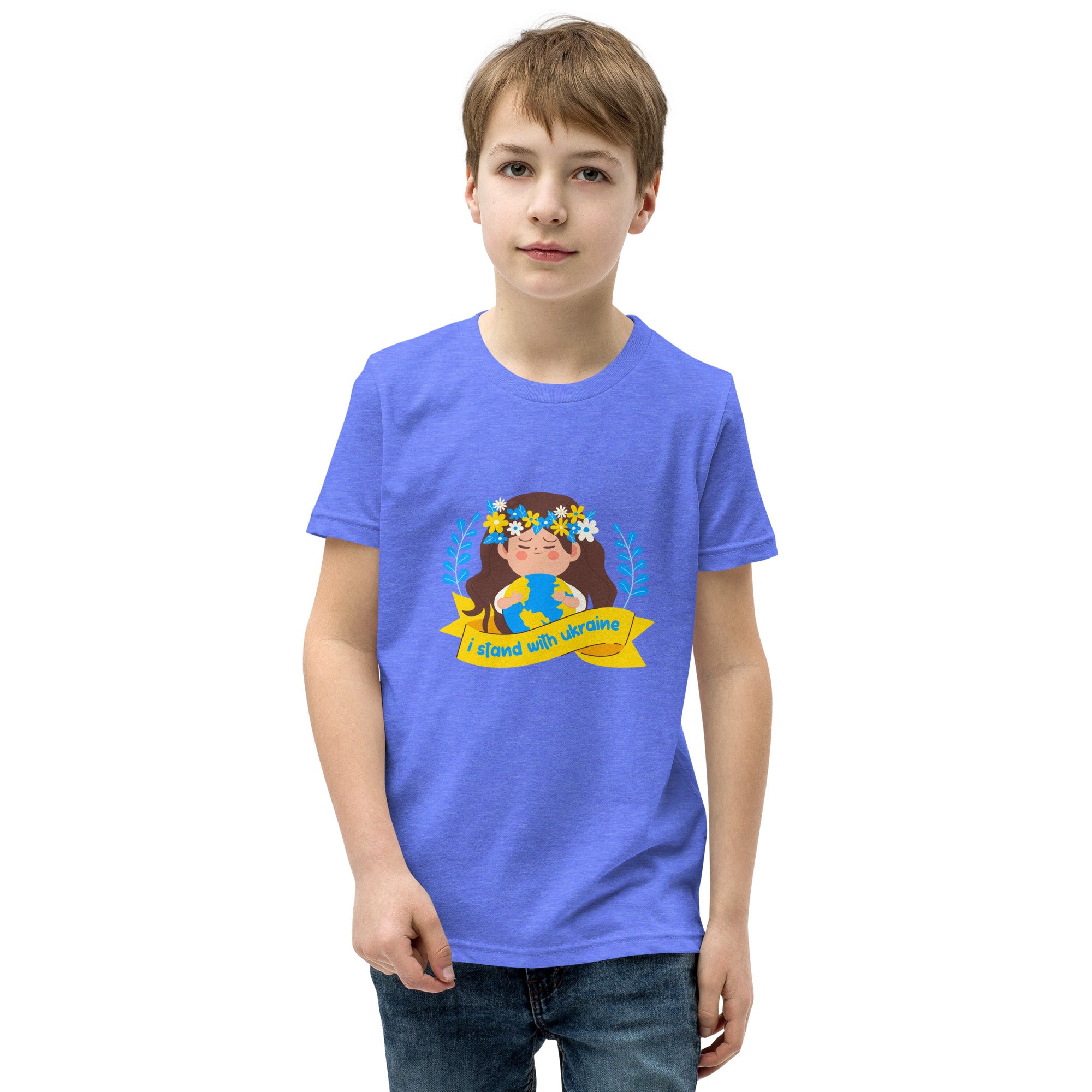 Youth Short Sleeve T-Shirt "I stand with Ukraine"