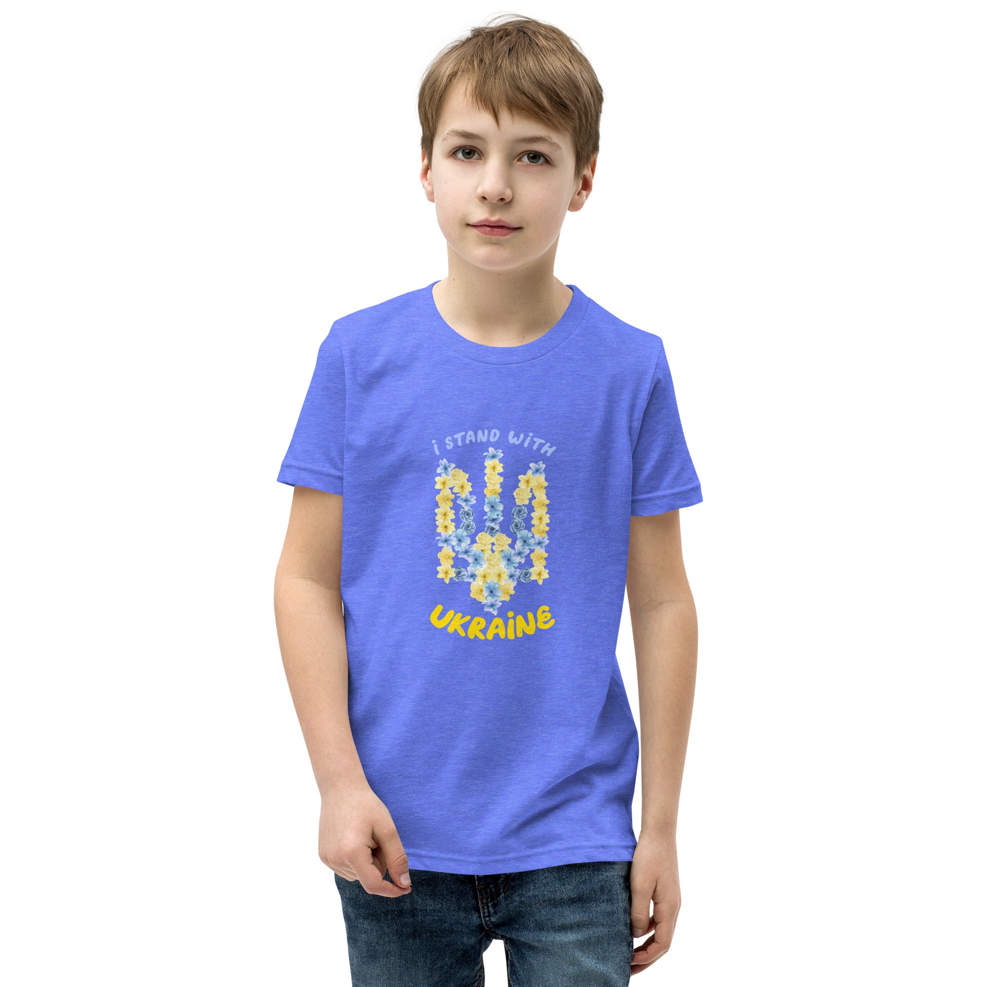 Youth Short Sleeve T-Shirt "I stand with Ukraine"