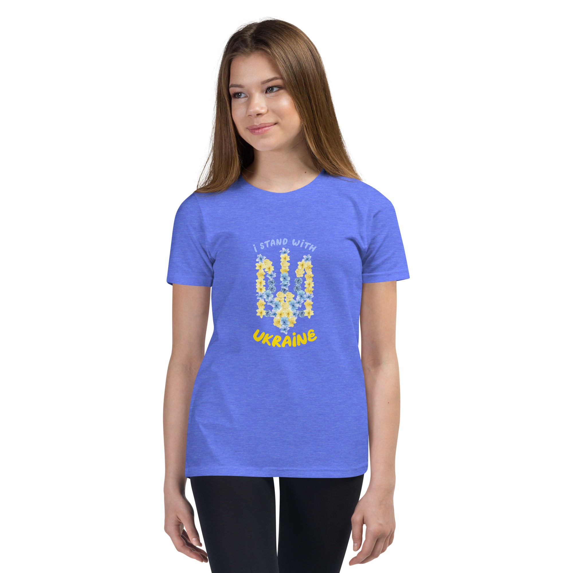 Youth Short Sleeve T-Shirt "I stand with Ukraine"