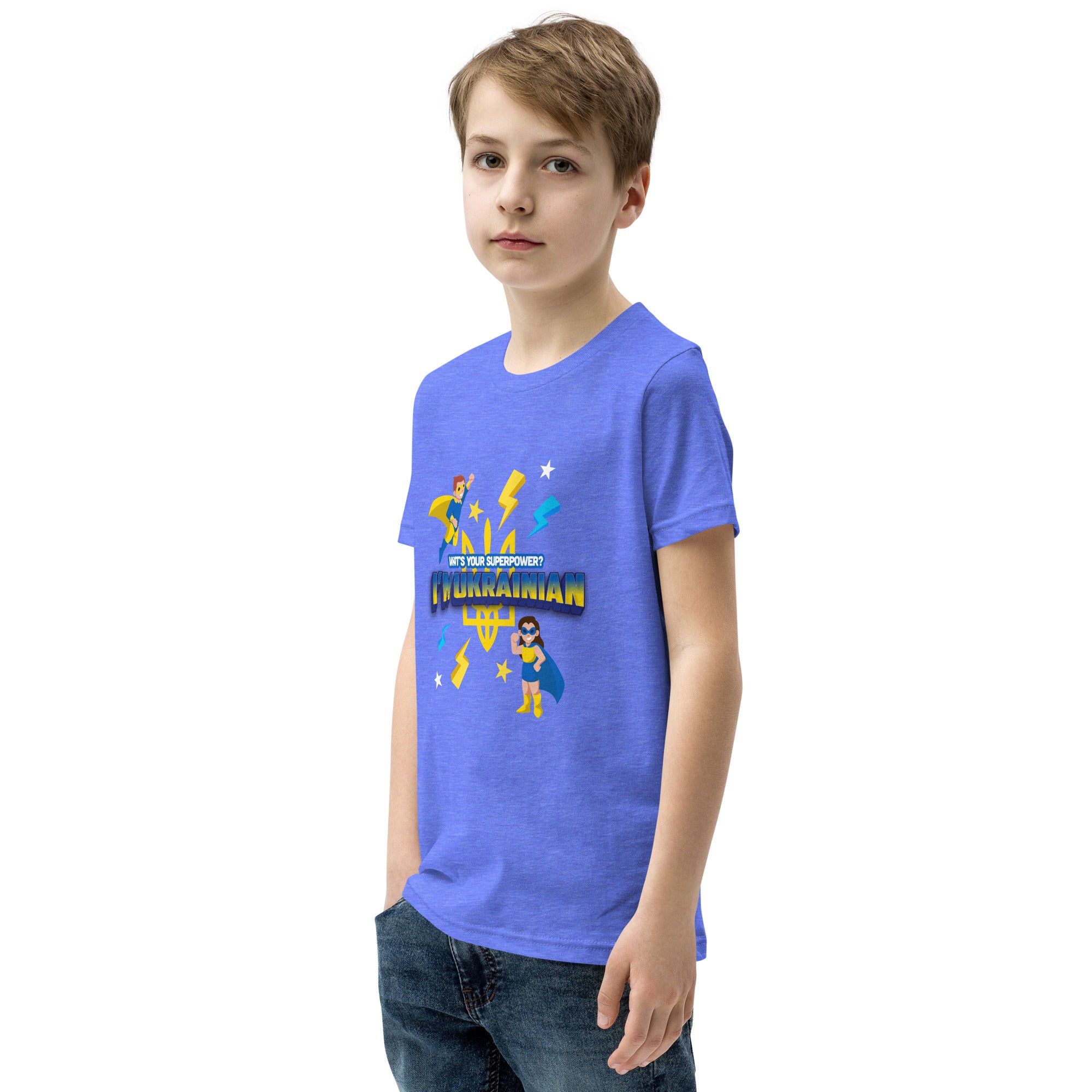 Youth Short Sleeve T-Shirt "Ukrainian hero"