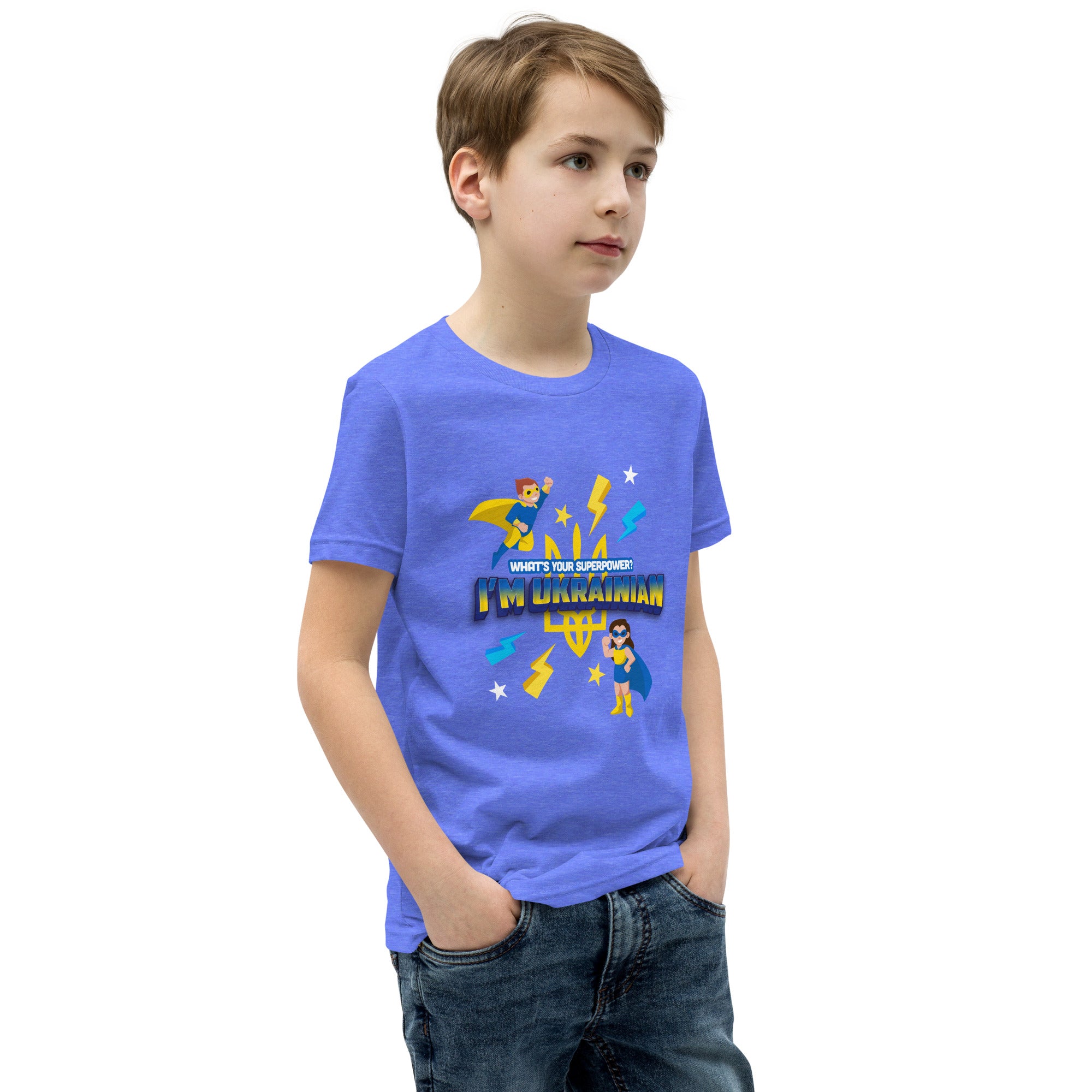 Youth Short Sleeve T-Shirt "Ukrainian hero"