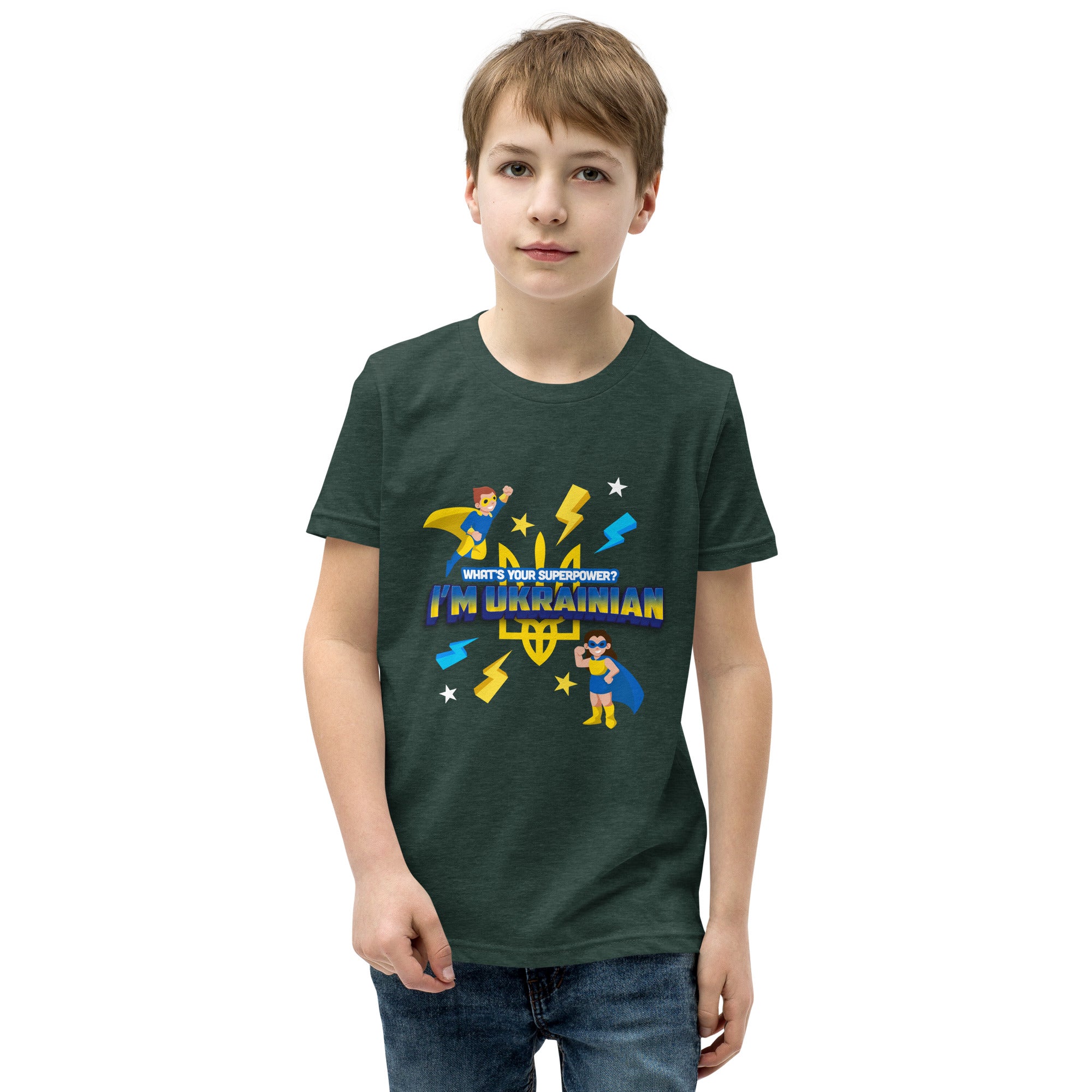 Youth Short Sleeve T-Shirt "Ukrainian hero"