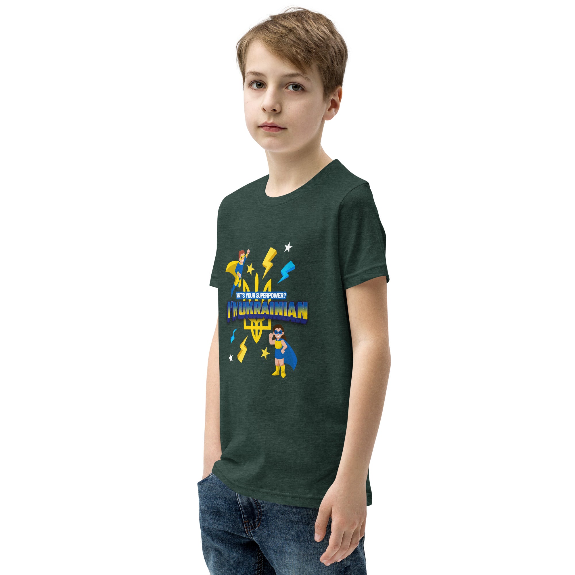 Youth Short Sleeve T-Shirt "Ukrainian hero"