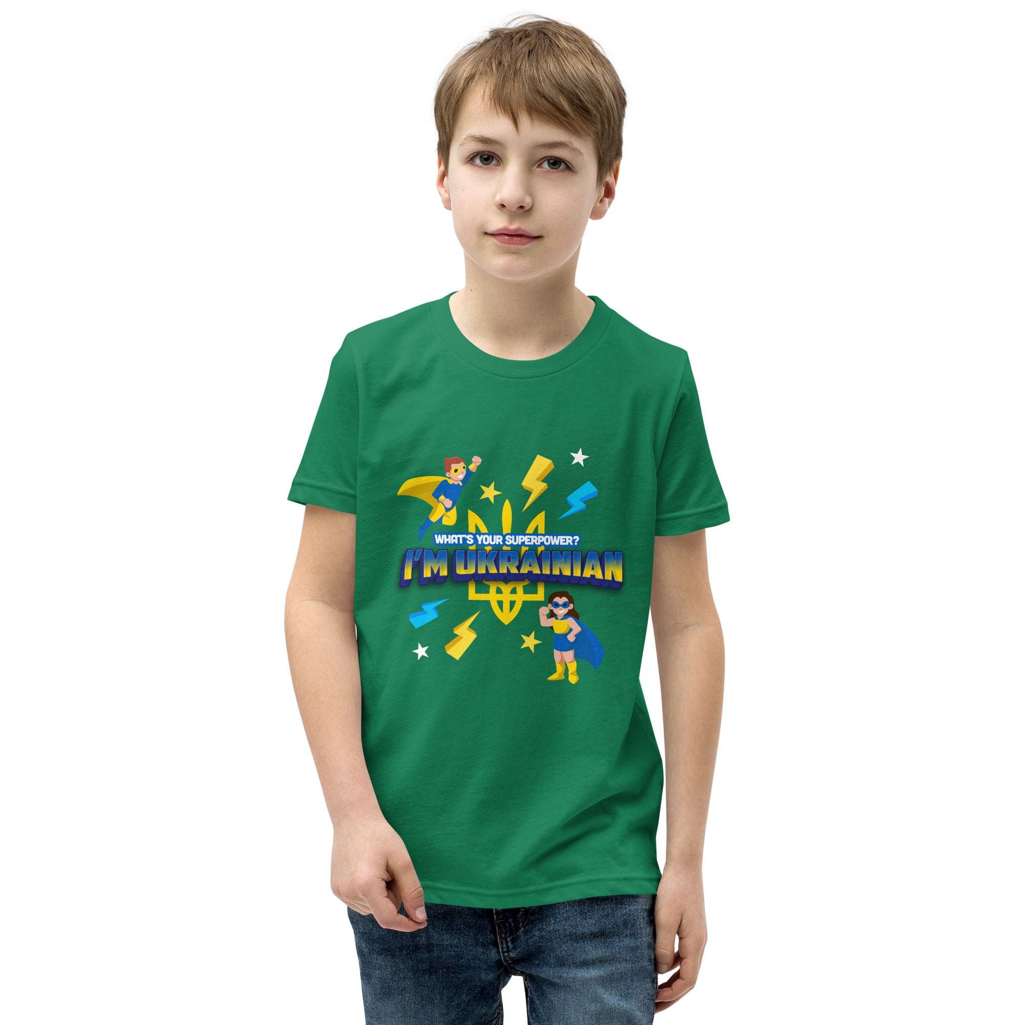 Youth Short Sleeve T-Shirt "Ukrainian hero"