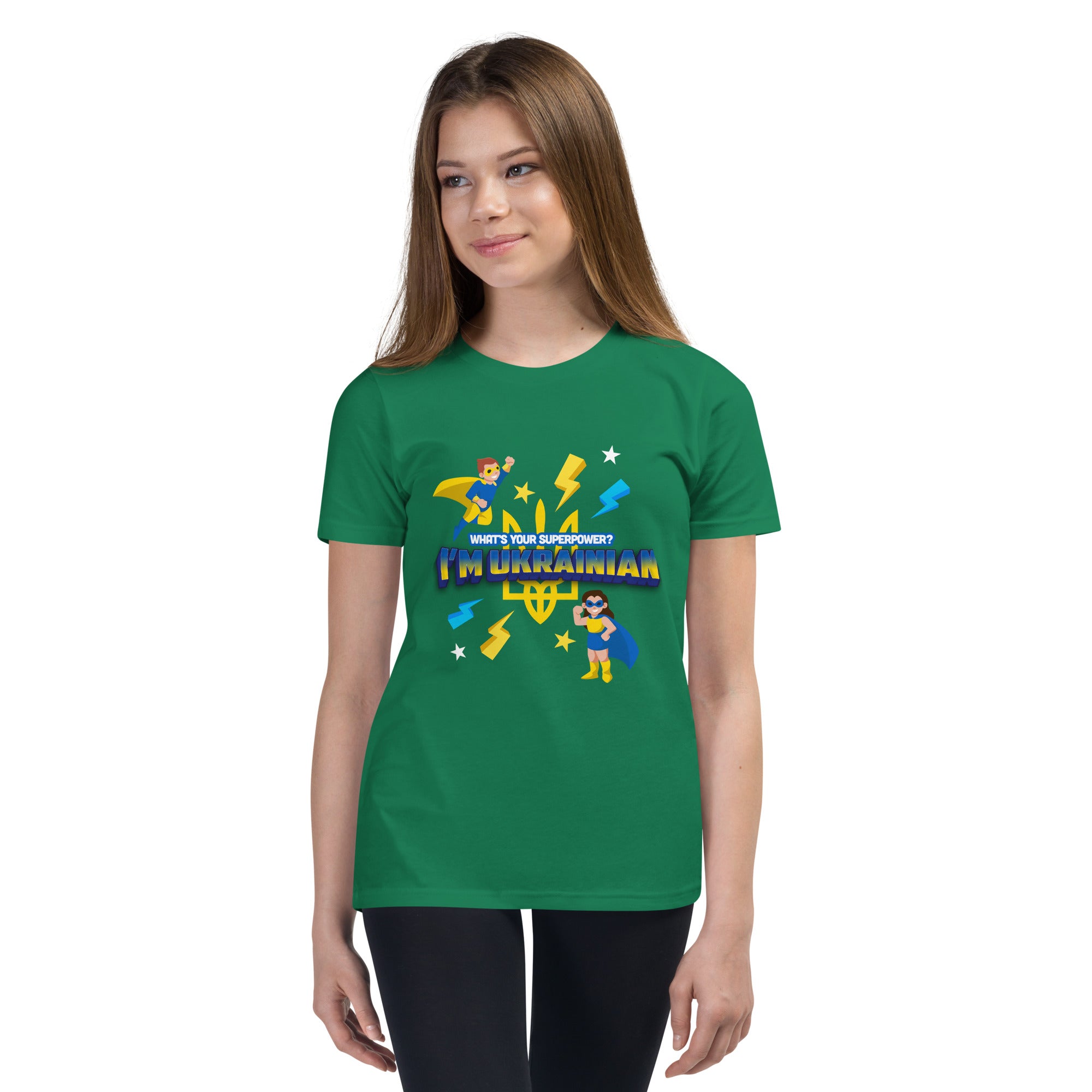 Youth Short Sleeve T-Shirt "Ukrainian hero"