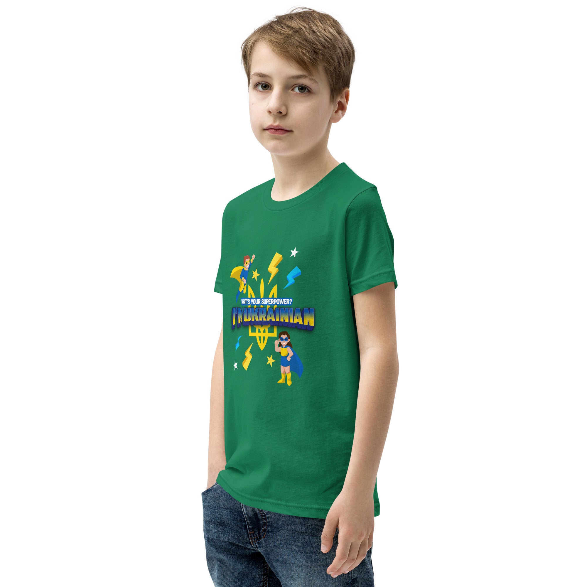 Youth Short Sleeve T-Shirt "Ukrainian hero"