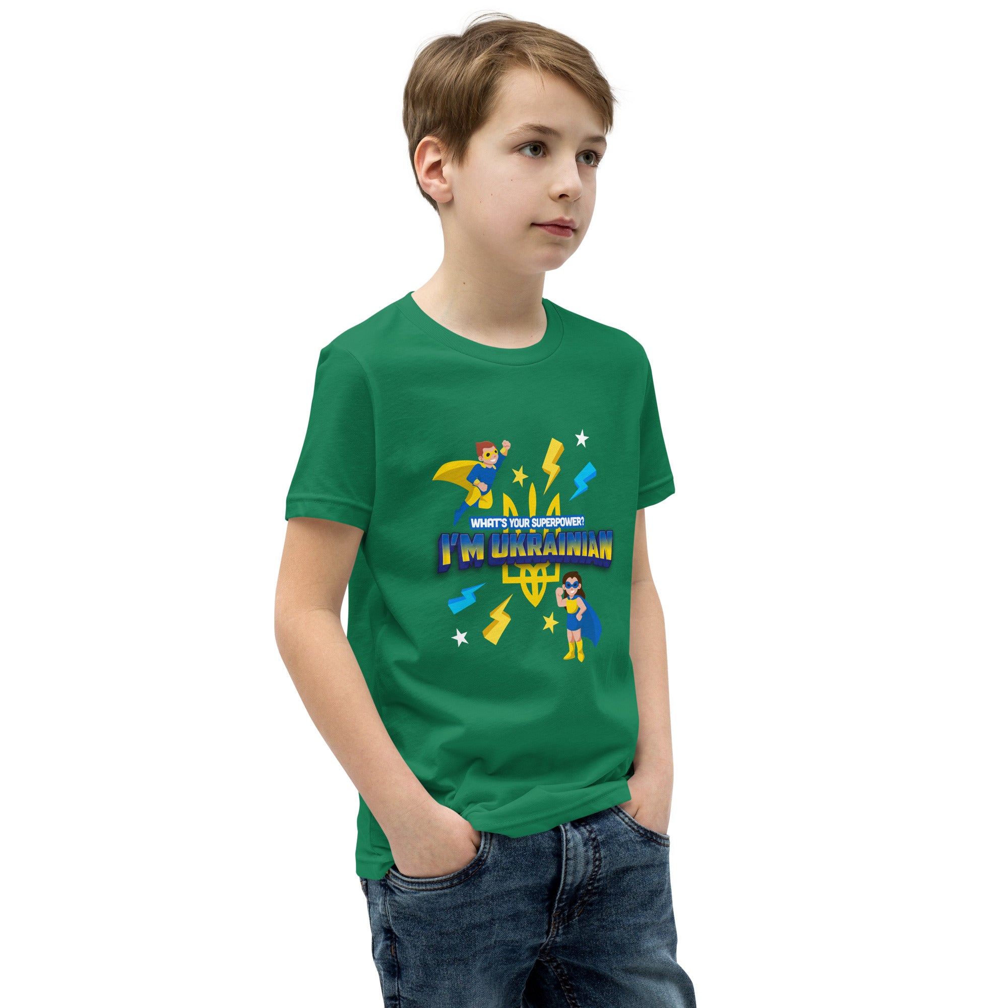 Youth Short Sleeve T-Shirt "Ukrainian hero"