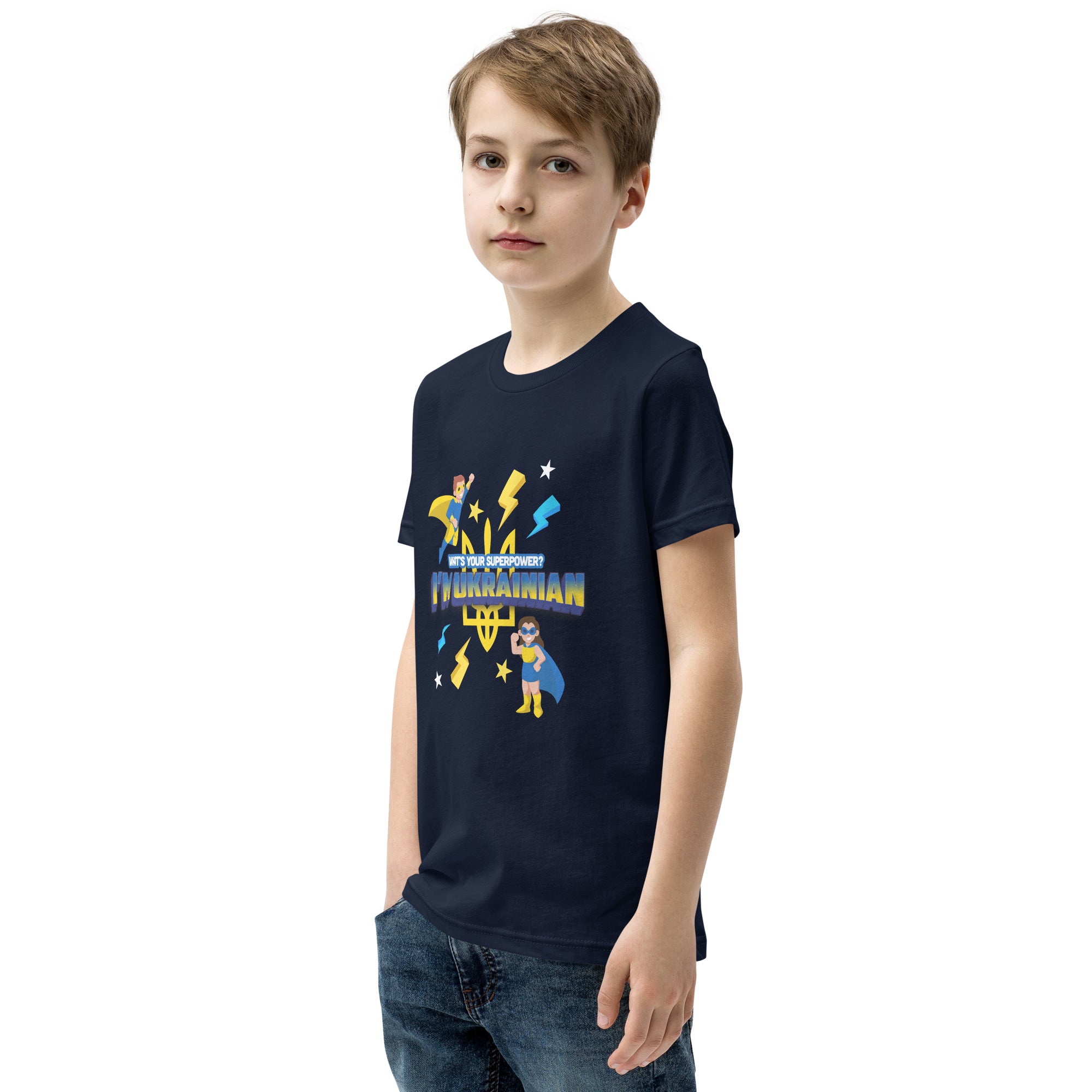 Youth Short Sleeve T-Shirt "Ukrainian hero"