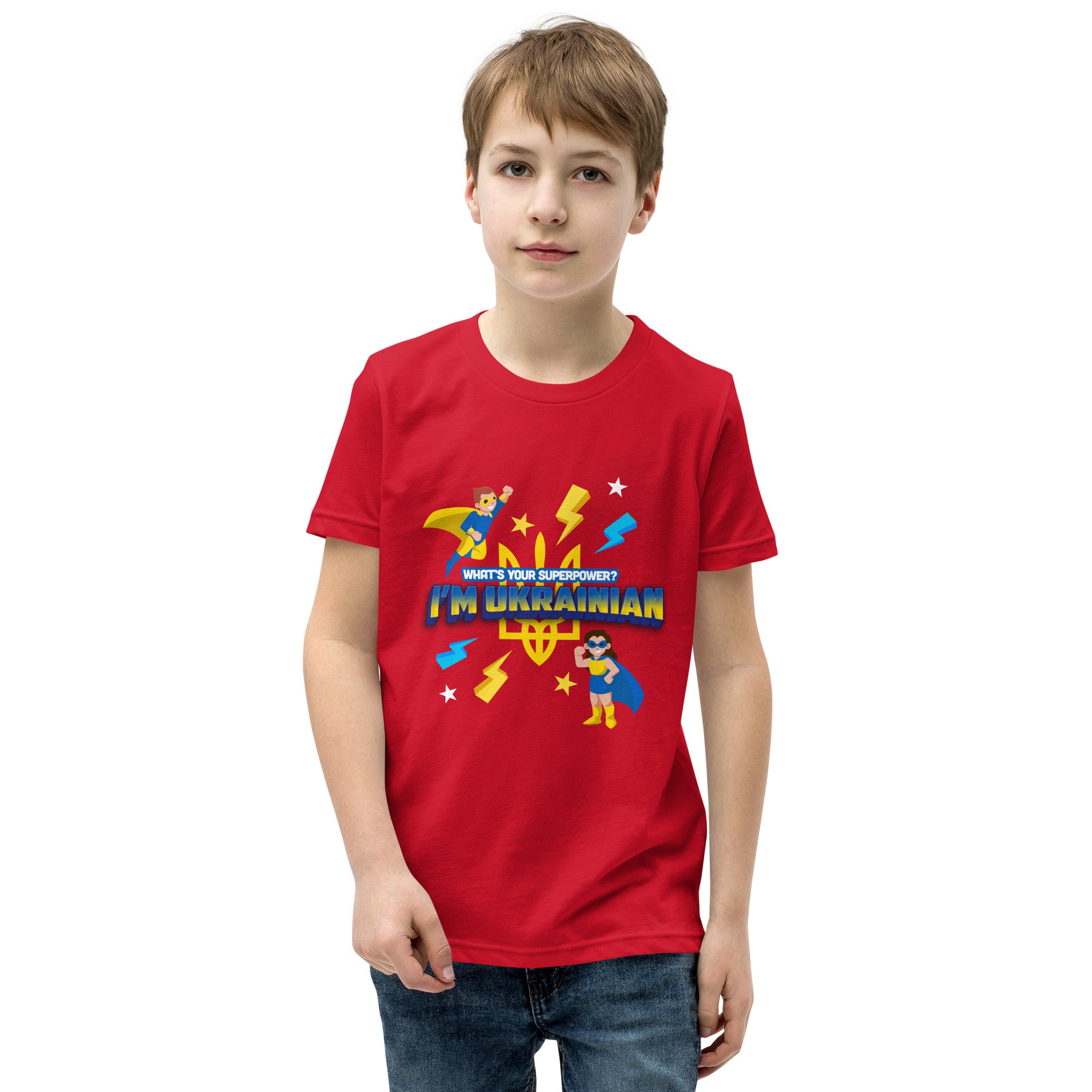 Youth Short Sleeve T-Shirt "Ukrainian hero"