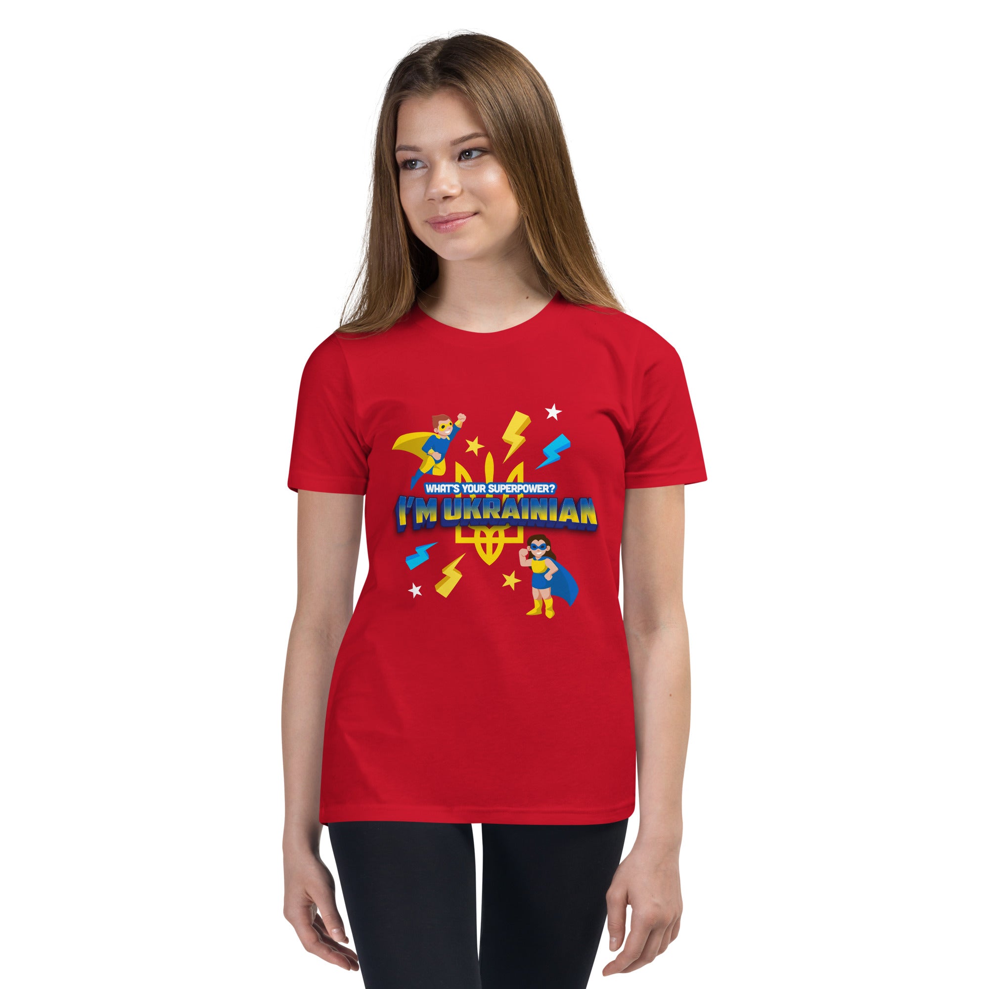 Youth Short Sleeve T-Shirt "Ukrainian hero"