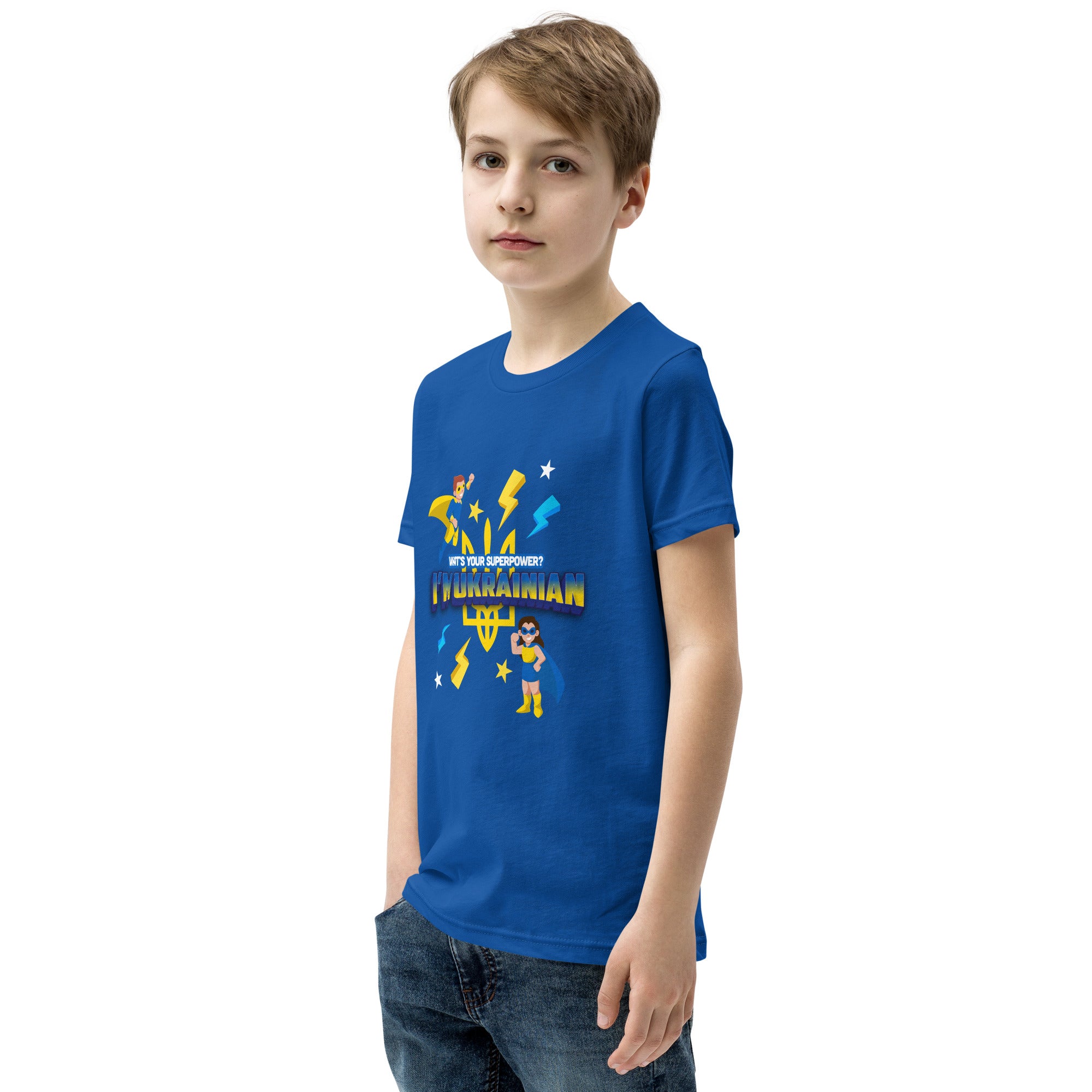 Youth Short Sleeve T-Shirt "Ukrainian hero"