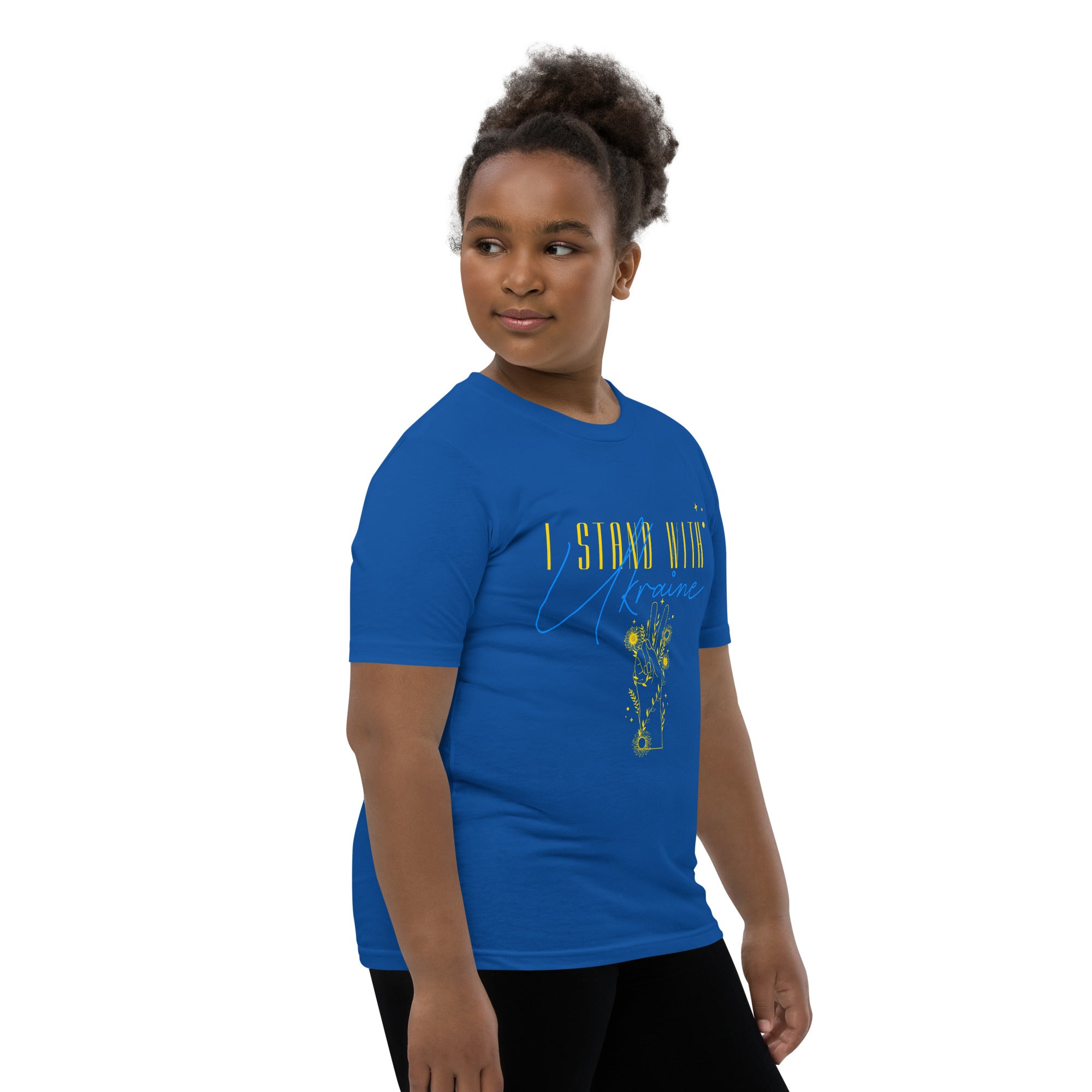 Youth Short Sleeve T-Shirt "I stand with Ukraine"